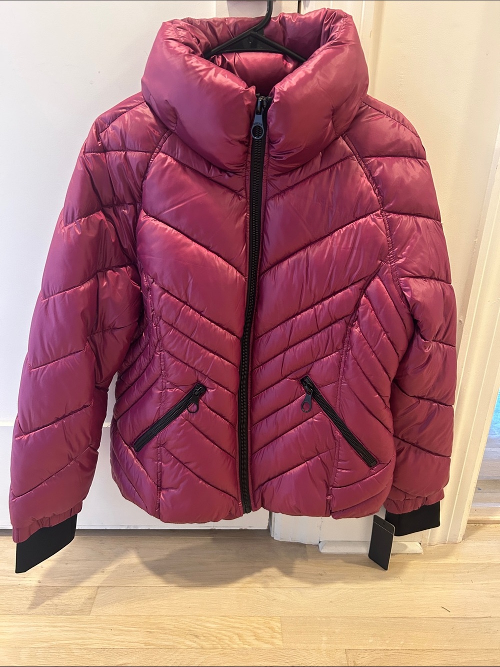 Guess ladies' Puff Jacket in Berry Plum